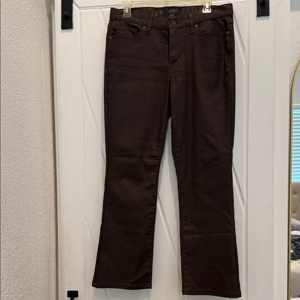 Banana Republic Mid-Rise Bootcut Pants in Brown